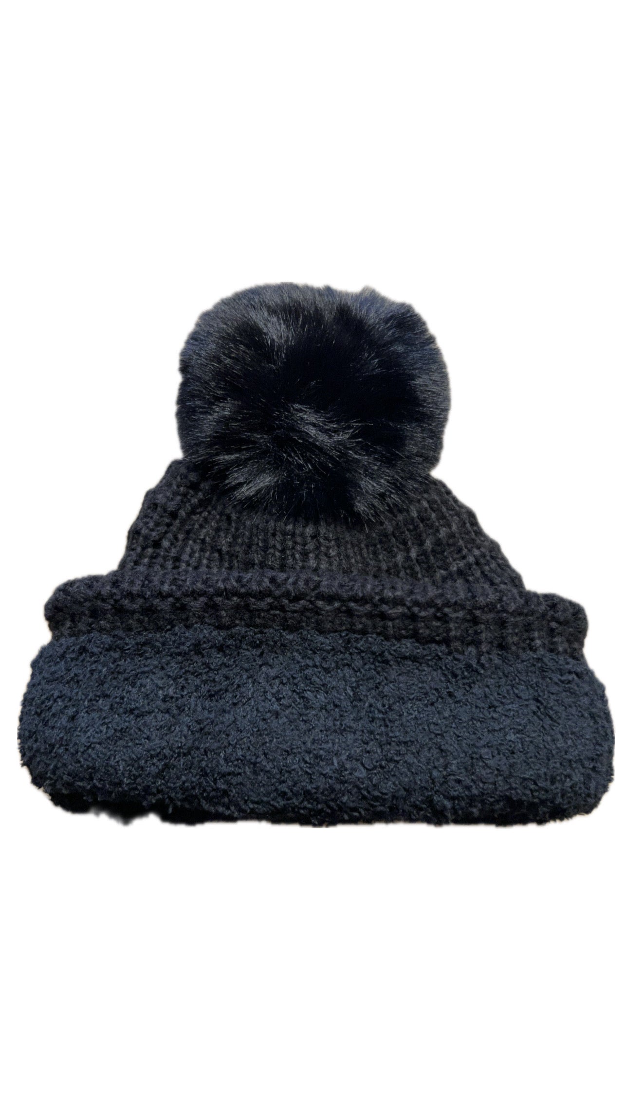 Black Double-lined Beanie With "This Ones For Us" Leather Logo